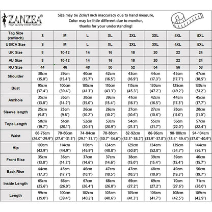 2026 Summer Outfits ZANZEA Fashion Women Pant Sets Patchwork Tracksuit Short Sleeve Shirt Wide Leg Trousers OL Work 2 Piece Sets