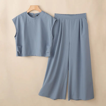 ZANZEA Fashion Casual O Neck Short Sleeve Blouse Pant Sets Summer Women Outfits Trousers Suit Solid Color Tracksuit Matching Set