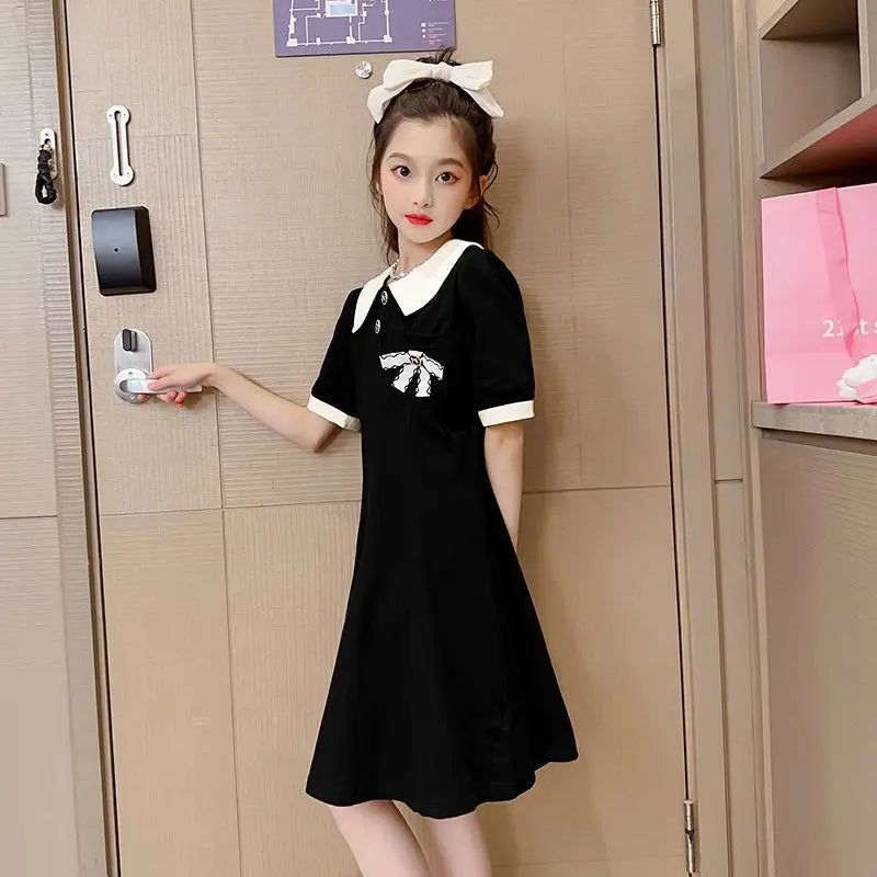 POLO Summer Little Stylish and Slimming for Elementary Students Girls Dresses Girls Korean Reviews Many Clothes Sundress Party