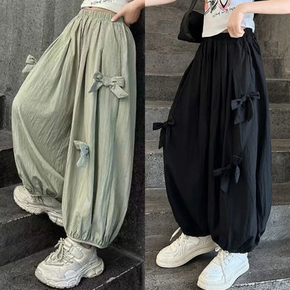 Lightweight Kids Mosquito Repellent Harem Pants 5-12Y Casual Quick Dry Summer Pants for Girls Loose Fit Anti Bug Outdoor Play