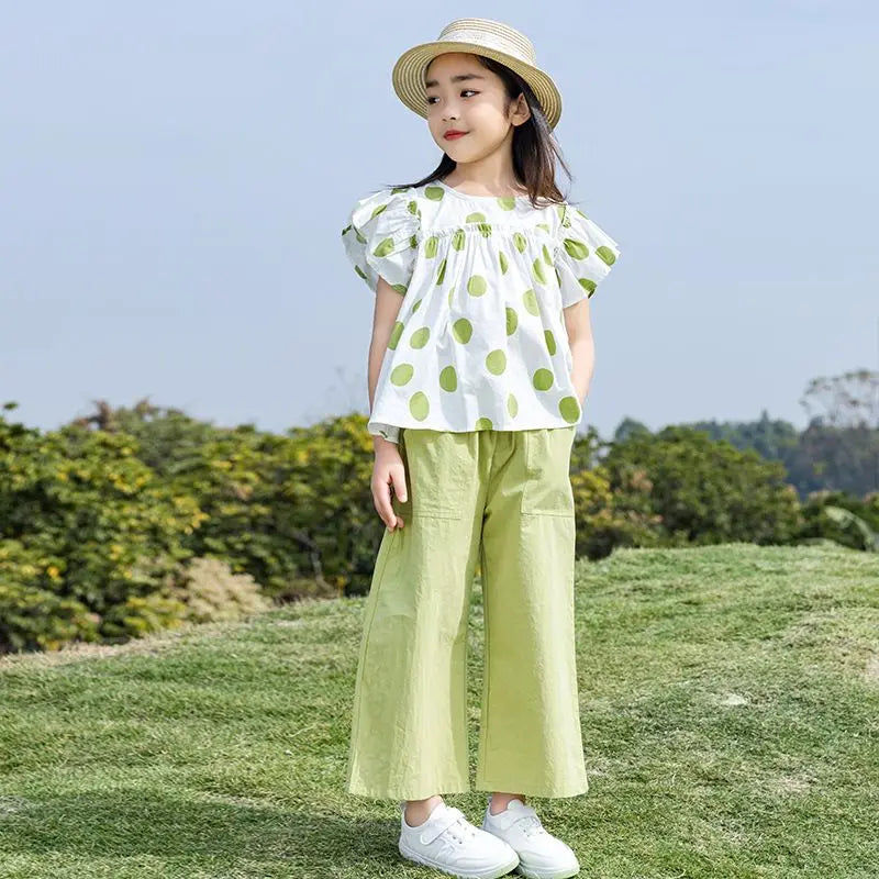 Children's Clothing 7 To 12 Years Child Summer Set 4 Girl Clothes Sets Kids Girls Teenagers T-shirt 10 Old Top Bottom 8 14 Year