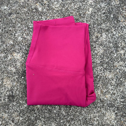 Solid Color High Waist Yoga Legging soft Women Sport Pant Tight Butter Athletic Gym Comprehensive Training Jog Back Waist Pocket