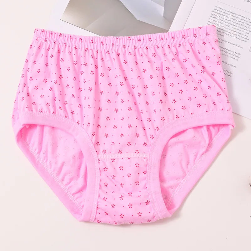 1pcs Pure Cotton Women Panties Large Size High Waist Underwear Briefs Mother Breathable Comfort Panty Plus Size Female Lingeries