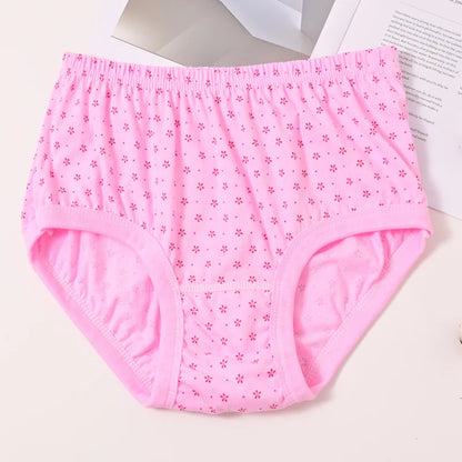 1pcs Pure Cotton Women Panties Large Size High Waist Underwear Briefs Mother Breathable Comfort Panty Plus Size Female Lingeries