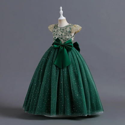 3-12 Years Girls Princess Bridesmaid Dress Kids Long Prom Ball Gowns Children Wedding Birthday Party Dresses Christmas Vestidos