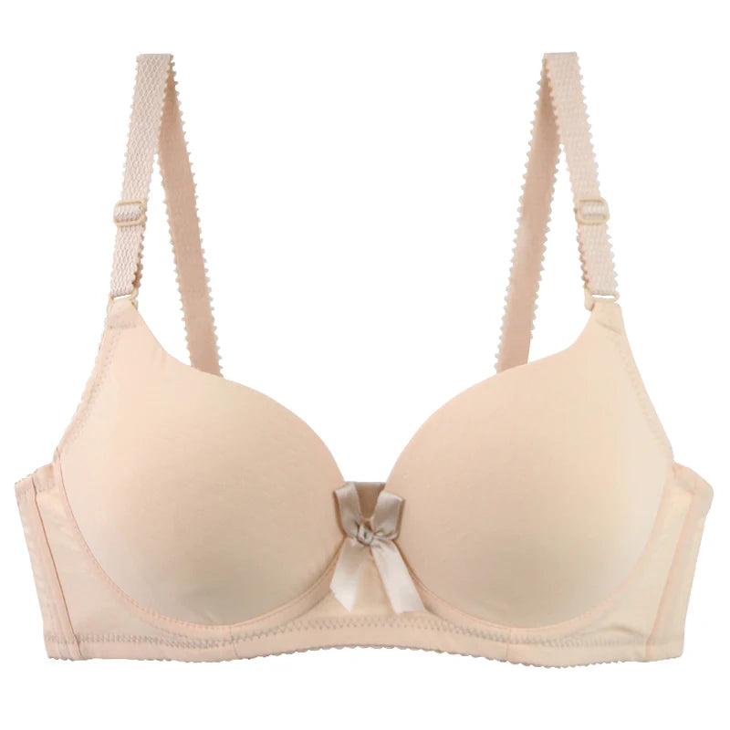 2025 New Sexy Plus Size Bras Bow Sweat Absorption Underwear For Women Solid Smooth Seamless Breathable ABC Cup Lingerie
