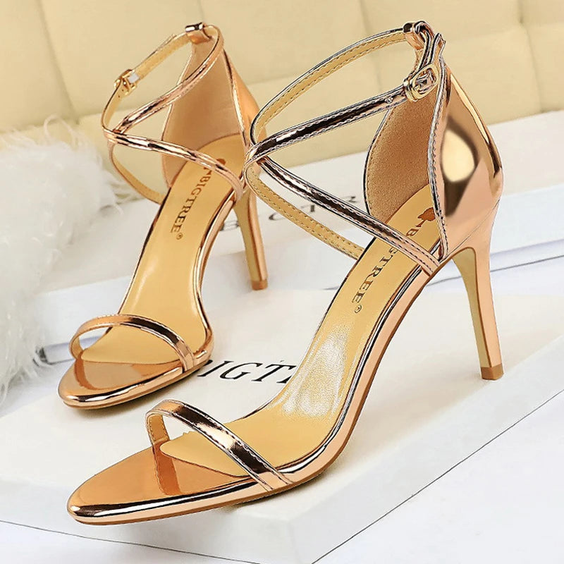 BIGTREE Shoes Buckle Strap High Heels 2026 New Women Heels Sandals Stiletto 11cm Sexy Heels Party Shoes Women Pumps Ladies Shoes