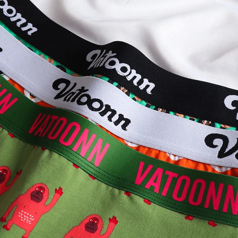 60S Cotton Women Panties Cartoon Print Shorts Sports Boxer Breathable Cozy Sexy Underwear Mid-Waist Boyshort Female Girls Pants