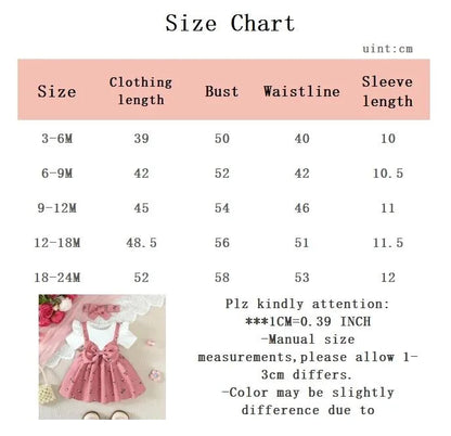 2PCS Infant Baby Girl Pink Cherry Print Ruffle Short Sleeve  Dress + Headbandr for 0-2Y Toddler Sweet Summer Princess Dress