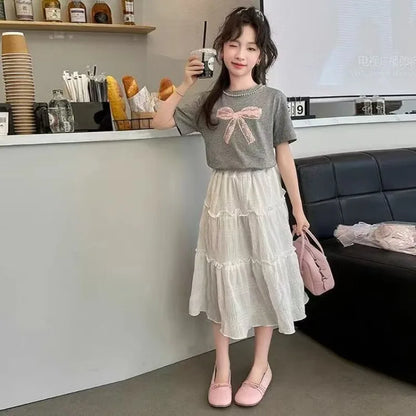 Elementary Student Girl Clothes Children's Clothing From 8 To 12 Years Girls Girl's Set 6 7 Top Party Dresses Teenagers 14 Old 4