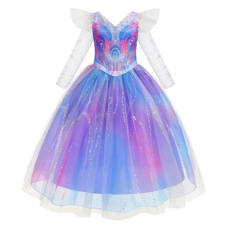 2026 Child School Activity Carnival Outfit New Summer Dresses for Girls Gift Baby Birthday Party Princess Dress Up Kids Clothes