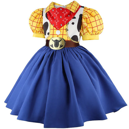 2026 New Movie Cowgirl Toy Woody Dresses For Girls Jessie Princess Costumes Kids Christmas Halloween Outfits