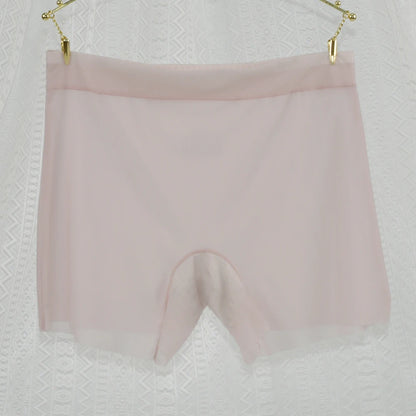 1pc Summer Ice Silk Ultra-thin Boxer Underwear Women Seamless High Waist Panties Plus Size Quick Dry Female Safety Short Pants