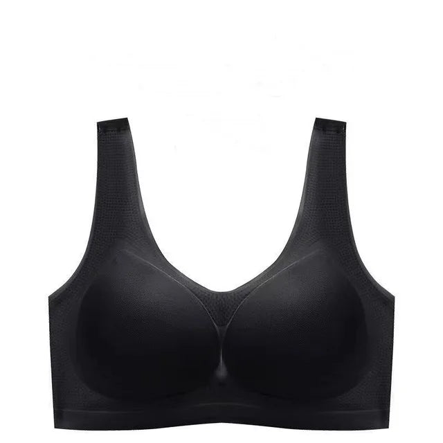 Thin Sexy Bra Ice Silk Push Up Sports Bra Breast Pad Pajamas Women's Underwear
