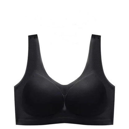 Thin Sexy Bra Ice Silk Push Up Sports Bra Breast Pad Pajamas Women's Underwear