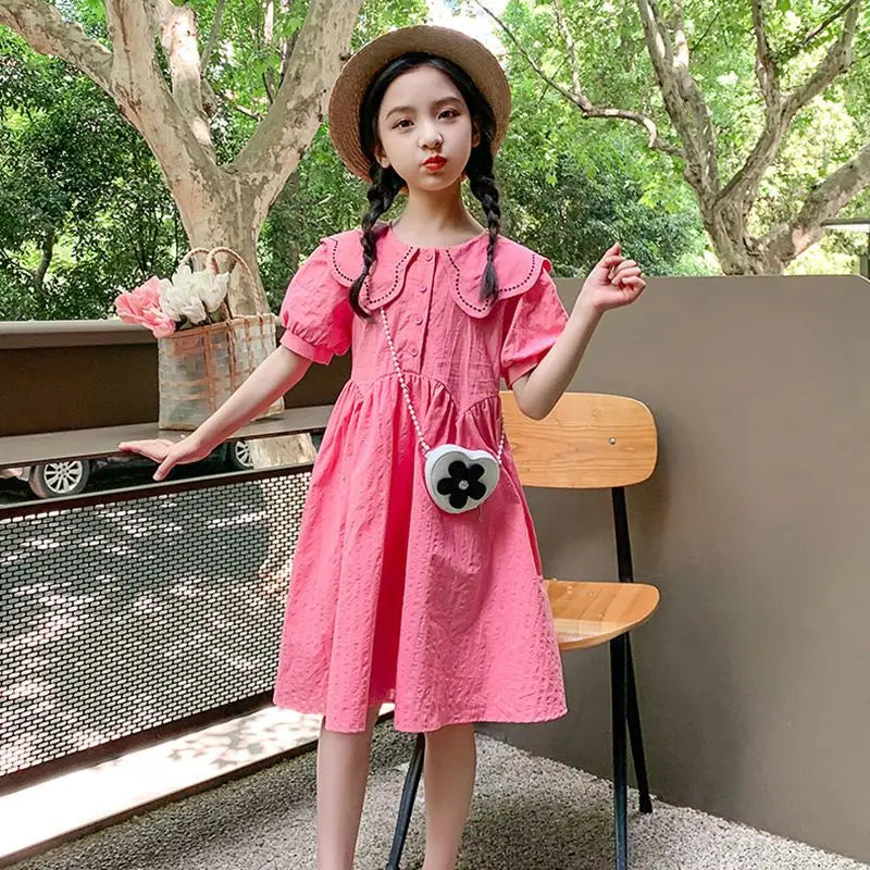 Cotton Dress Linen Beautiful Dresses Girl Birthday Clothes 9 Years 10 Women's Summer Elegant Girls 6 8 Flower From 12 Old Suit 5