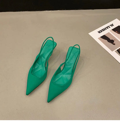 2024 Fashionable Pointed Toe Stiletto Heel Shallow Mouth New Sandals Summer Sexy Elegant Casual Stiletto Women's Shoes NO:M05