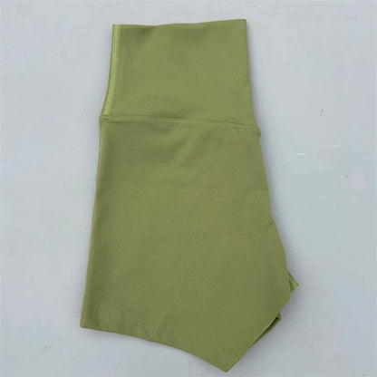 Solid Color Tight Soft Women Fitness Sport Short High Waist Yoga Short Legging Squatting Proof Comprehensive Training Athletic