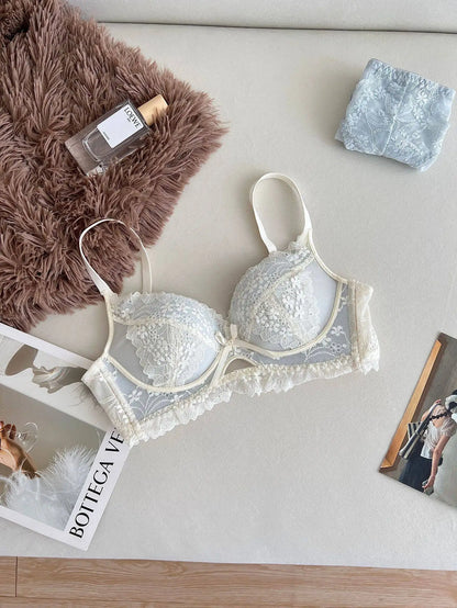 YUQI Women Lace Bra Wireless Push Up Bra for Petite Women Full Coverage T Shirt Bra Comfortable Support Bra No Underwire S-XLAB