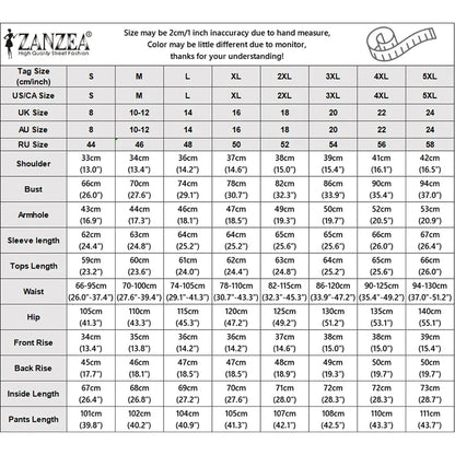 ZANZEA Women Muslim Sets Autumn Leopard Print Two Piece Outfit Ruffle Long Lantern Sleeve Blouse Elastic Waist Wide Leg Pants