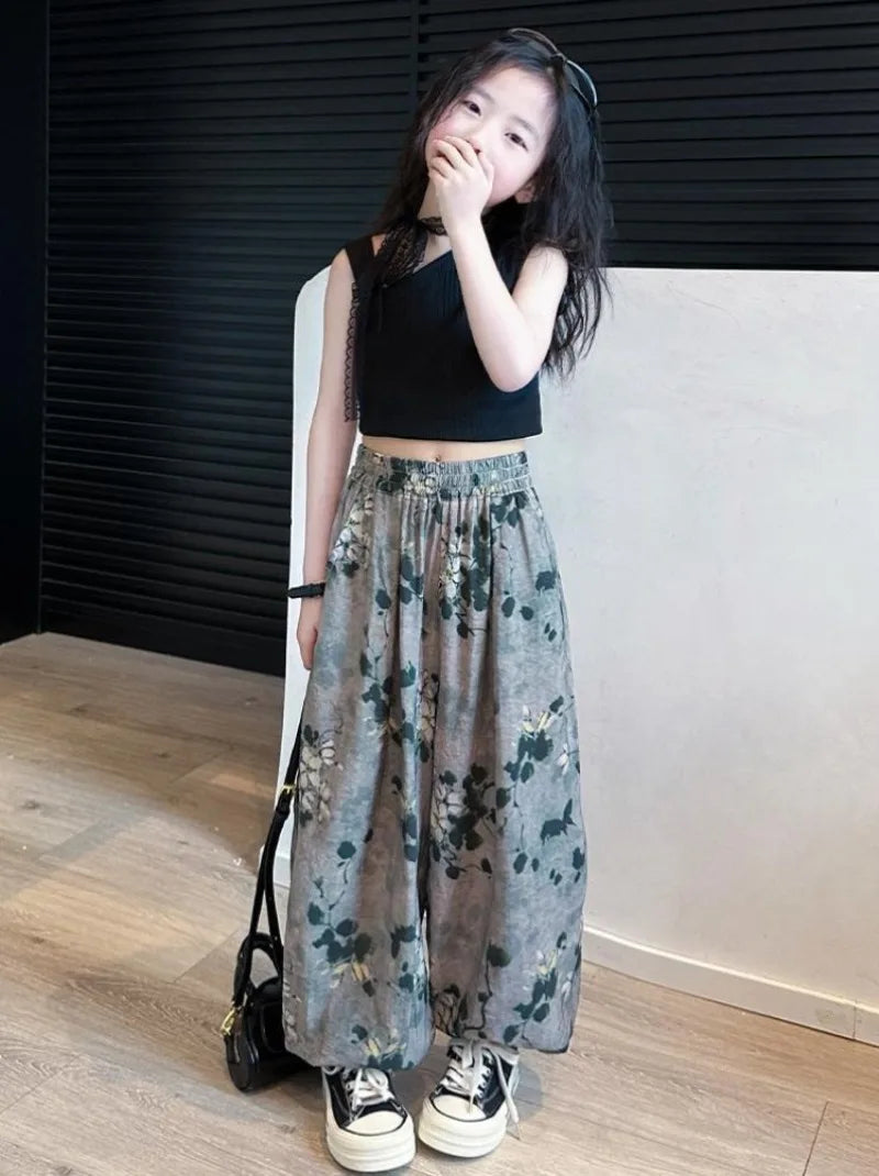 Kids Mosquito Repellent Lightweight Summer Pants 2026 Chinese Style Quick Dry Harem Pants for Children