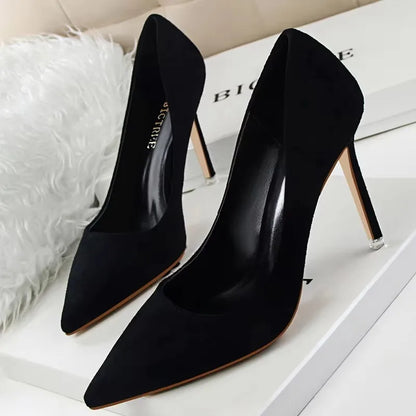 BIGTREE Shoes 2026 New Women Pumps Suede High Heels Shoes Fashion Office Shoes Stiletto Party Shoes Female Comfort Women Heels