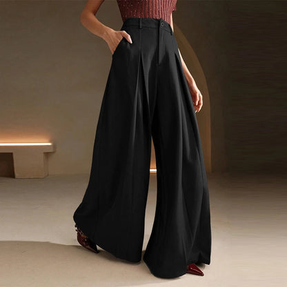 ZANZEA Fashion Women High Waist Long Pants Zipper Elegant Office Lady Wide Leg Trousers 2026 Summer Casual Loose Solid Pantalons