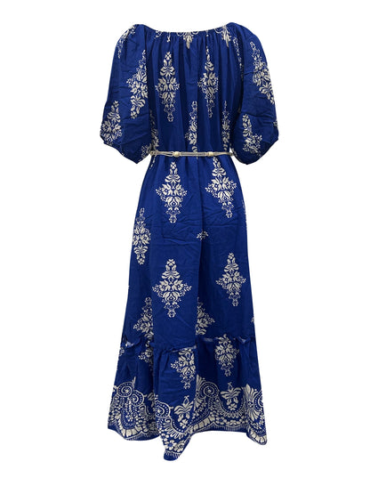 Women's Summer Dresses Casual Short Sleeve Crewneck Dress