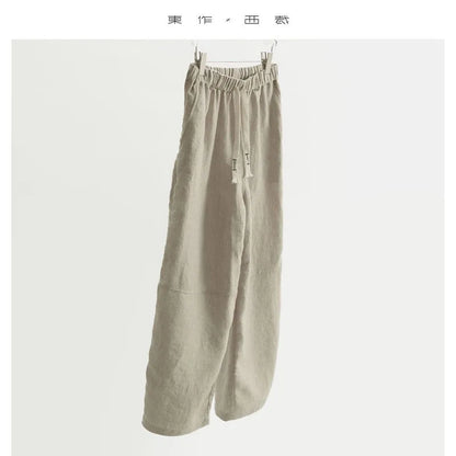 Wear It in Summer, It's Cool~ Lightweight Linen Pants, Wide-Leg Pants, Loose Long Pants for Women in Summer