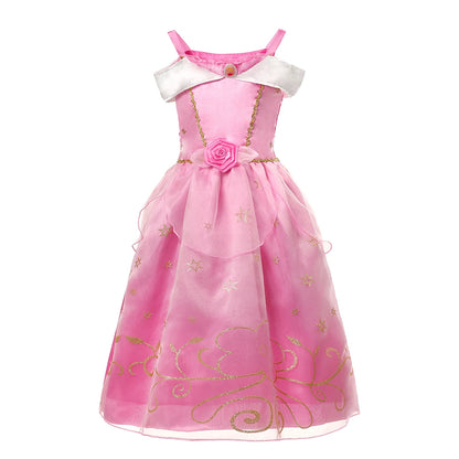 Children Costume Girl Dress Halloween Princess Cosplay Party Rapunzal Anna Elsa Birthday Clothes