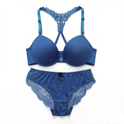 New product: Thick chest cushion gathered and pulled front button bra sexy and beautiful back multi-color women underwear A2128