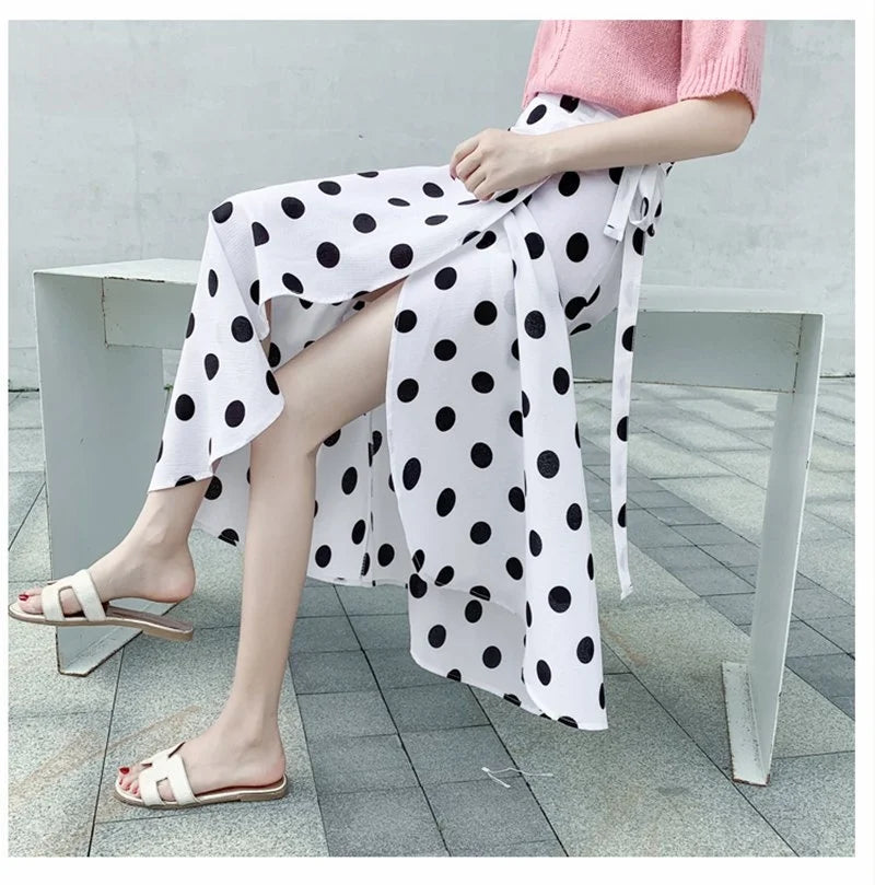 Vacation Style Wrap Skirt Beachside Long Skirt Women's High Waist A-Line Midi Skirt Floral Print One-Piece Summer Spring