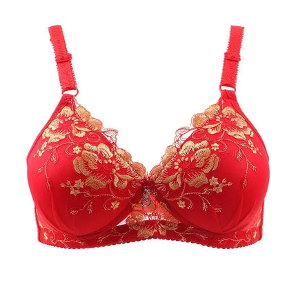Adjustable Sexy Lingerie Bralette Push Up Bras for Women Underwear Vintage Floral Print Sexy Lace Bras Mujer Feminino Lingerie