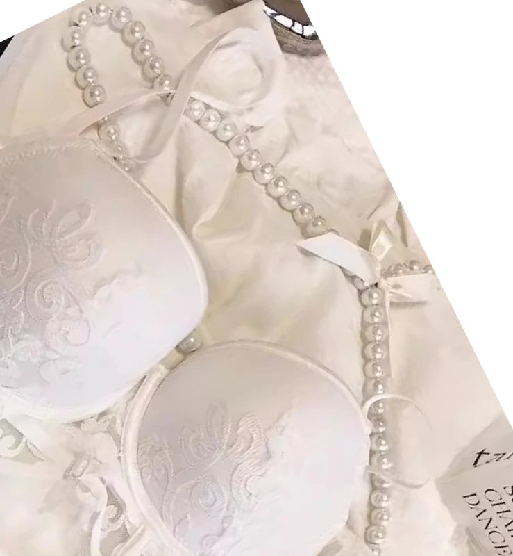 YUQI Red Lingerie Set for Wedding Bride,Push-Up Bra To Make Small Breasts Look Larger, Side Support, Dragon Zodiac Year  Bra Set