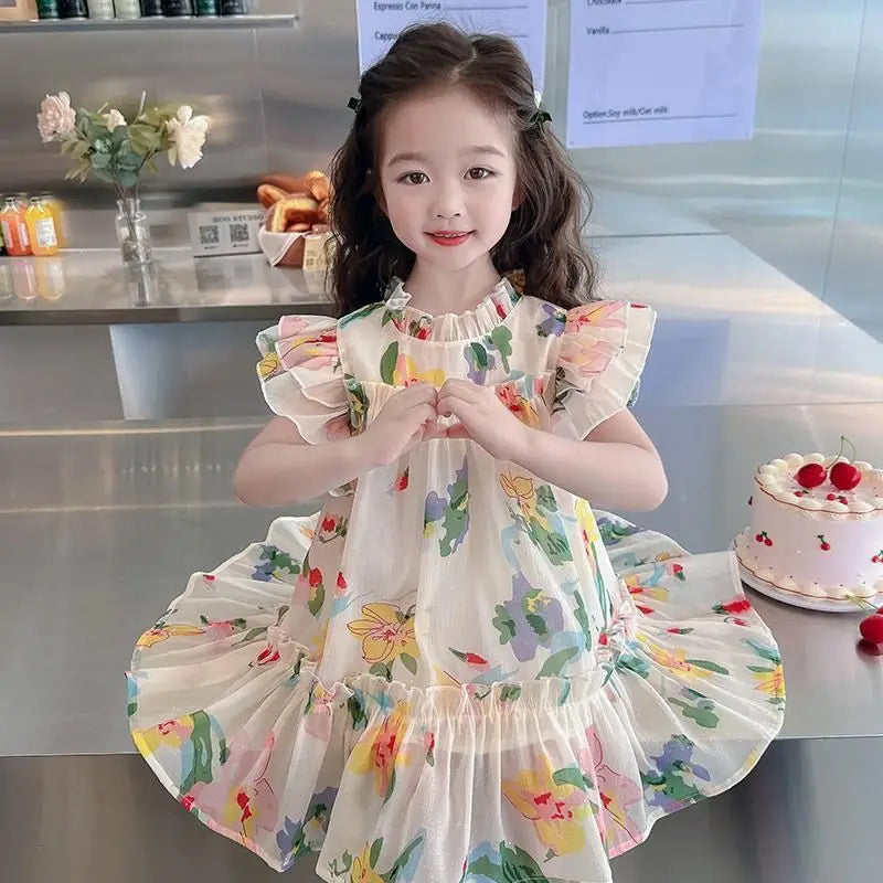 Summer Princess Dress Girl Clothes 7 To 8 Years Elementary School Student Woman Kid 14 Year Old Girls Dresses 10 12 Beach Child