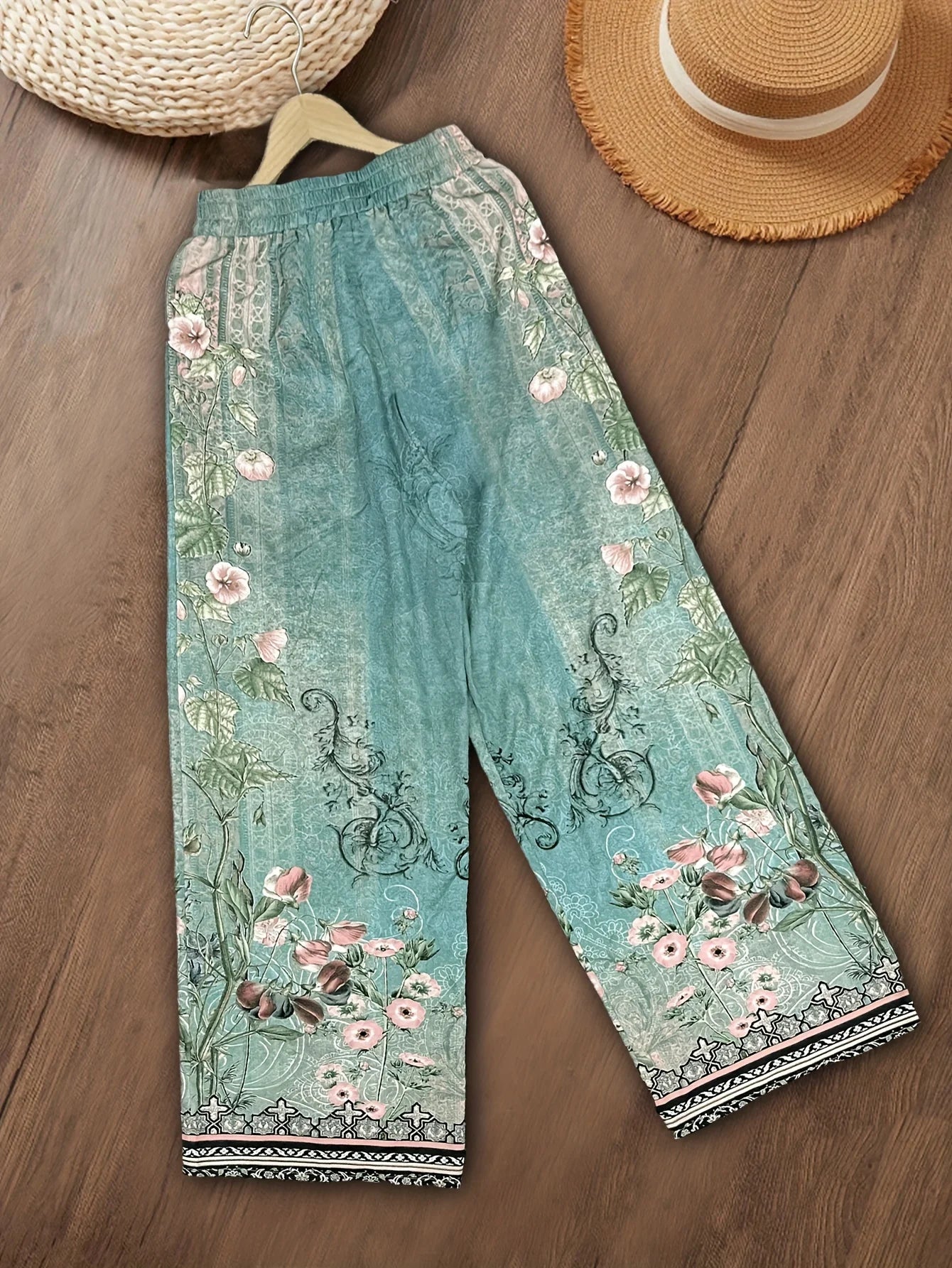 Women's Western Retro Style Geometric Pattern Print Women's Bottoms Pants