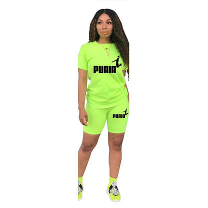 New Quality Casual Woman Clothing Summer Two Piece Set 2026 Women Tracksuit T-Shirts O-Neck Shorts Daily Short Sleeve Hot Sales