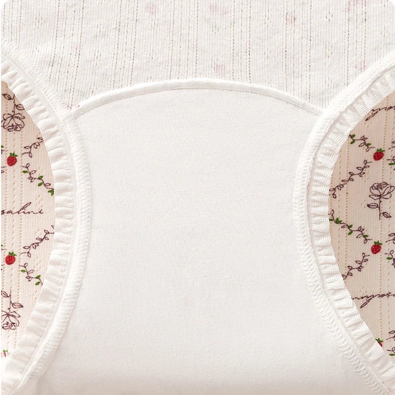 1pcs Cotton Panties Girl Lace Underwear Teenager Cute Bow Briefs Students Intimates Dot Print Underpant Female Comfort Lingeries