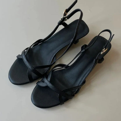 Fashion Round Toe Narrow Band Roman Style Platform Sandal Women Comfort Open Toe Wedge Designer Shoe Brown Faux Suede Beach Shoe