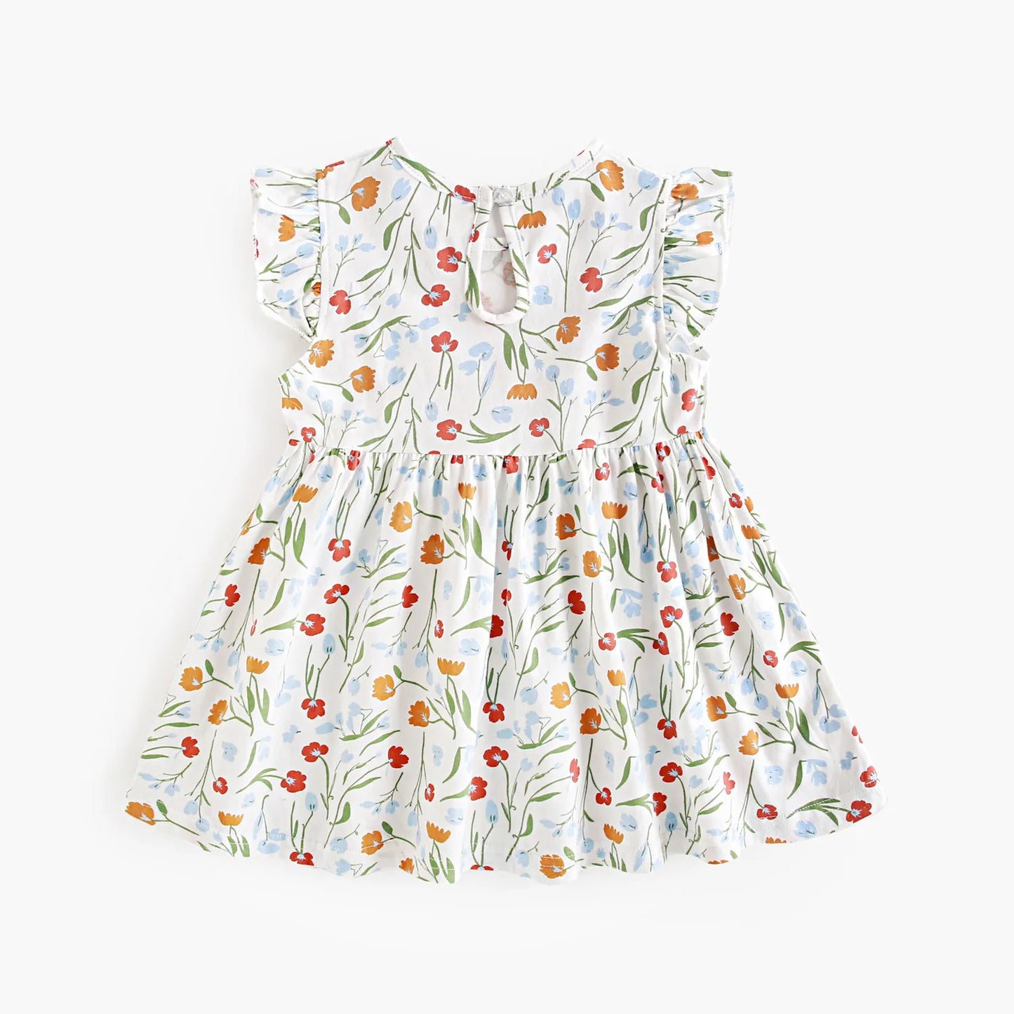 Sanlutoz Summer Fashion Kids Dress Floral Baby Girls Dress Clothing Cotton