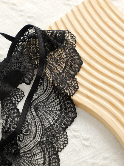 2024 New Women's Latest Production And Sales Pull Gathering Lace Underwear And Underwear Set U093
