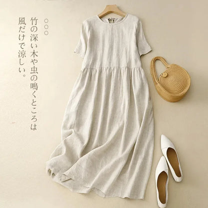 Women's Summer Casual Fashion Dress Solid Thin Office Lady New Arrival Trendy Comfortable Breathable