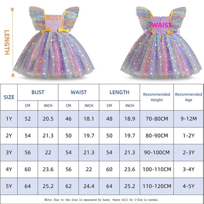 K-Pop Hunters Zoey Rumi Princess Dress for Girls Sequined Star Ruffle Bow Tutu Baby Formal Gala Prom Gown Kids Party Costume