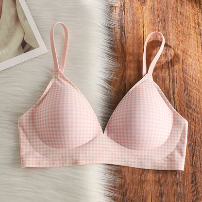 Everyday Wireless Bra for Set Women Seamless Cool Summer Bralette Thin Push Up Gather Small Chest Breathable T-Shirt Bra MOYISU