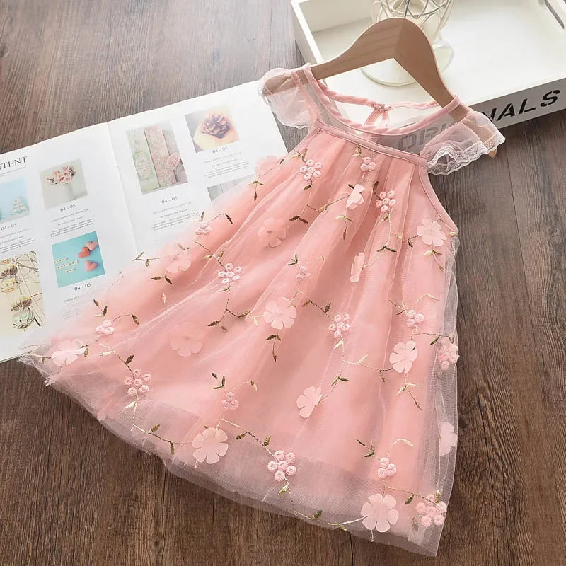 Girl Dress New New Summer Cotton Children Clothing Sleeveless Toddler Princess Kids Dresses for Girls Clothes Embroidery Dress