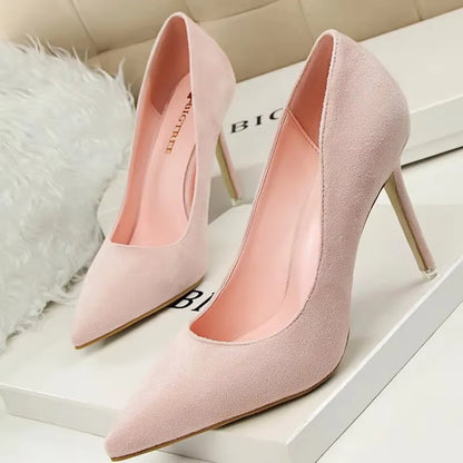 BIGTREE Shoes 2026 New Women Pumps Suede High Heels Shoes Fashion Office Shoes Stiletto Party Shoes Female Comfort Women Heels