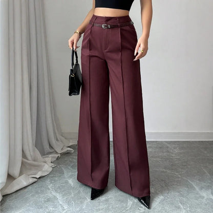 CPSYMYM  Pants Summer Korean Comfortable Plain Full Length Wide Leg Vacation Pants For Women