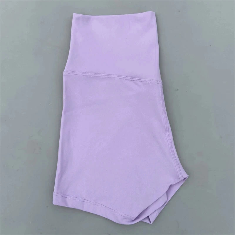 Solid Color Tight Soft Women Fitness Sport Short High Waist Yoga Short Legging Squatting Proof Comprehensive Training Athletic