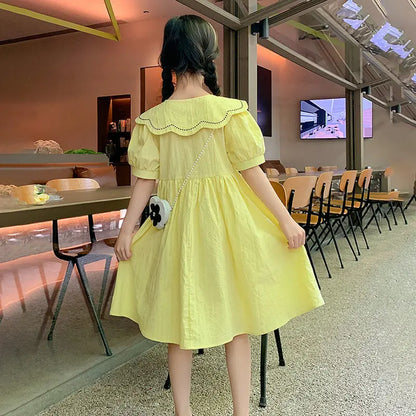 Cotton Dress Linen Beautiful Dresses Girl Birthday Clothes 9 Years 10 Women's Summer Elegant Girls 6 8 Flower From 12 Old Suit 5