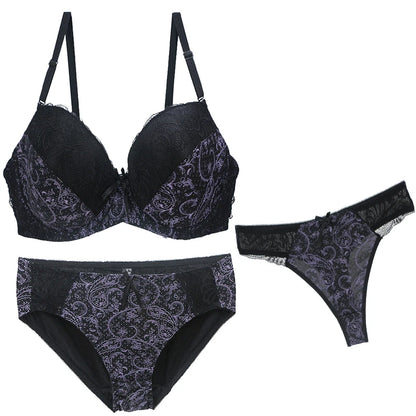 Nouvell Seamless Push Up Bra Sets For Women 3 Piece Underwear Transparent BCDEF Cup Beige Black Blue Purple Red White Lingerie